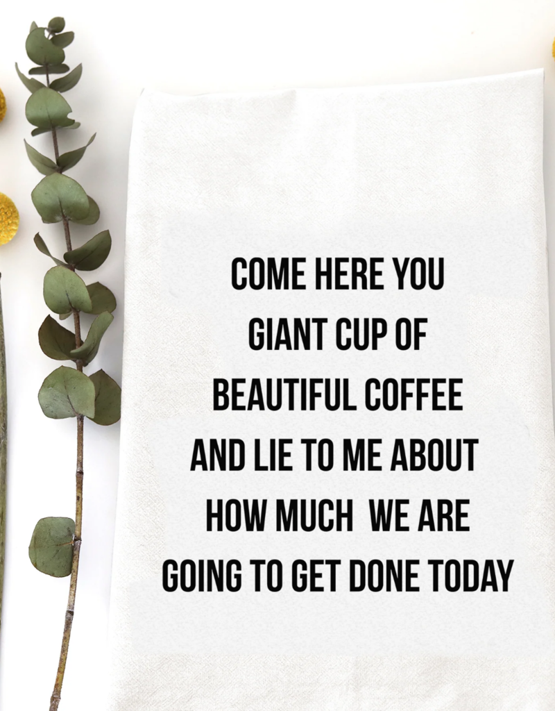 WILDWOOD LANDING GIANT CUP OF COFFEE HAND TOWEL
