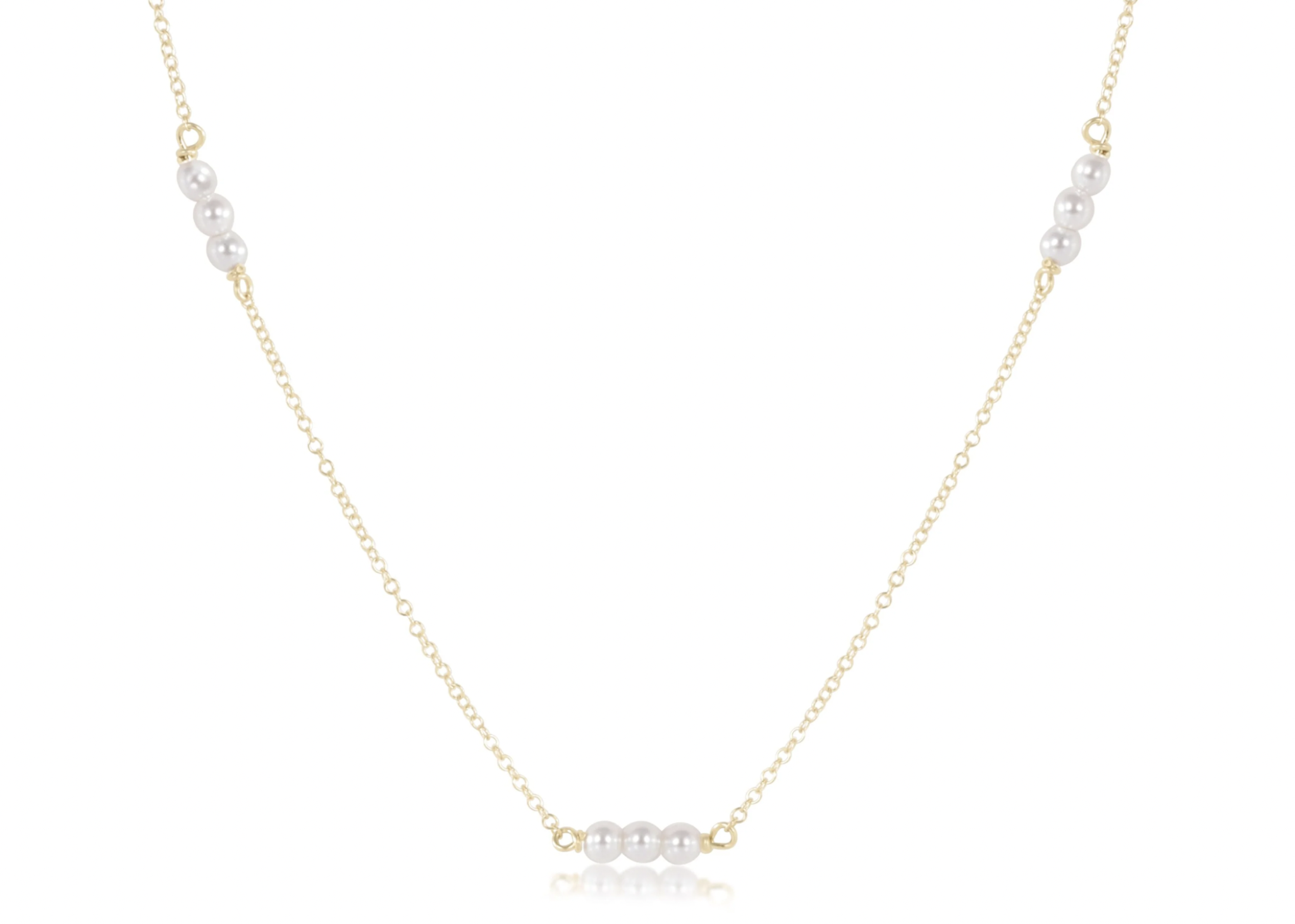 ENEWTON 15" CHOKER JOY SIMPLICITY CHAIN GOLD-3MM PEARL