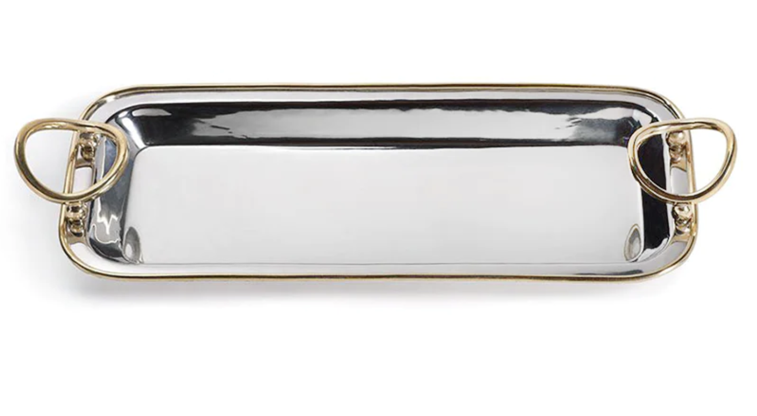 ZODAX polished nickel and gold tray