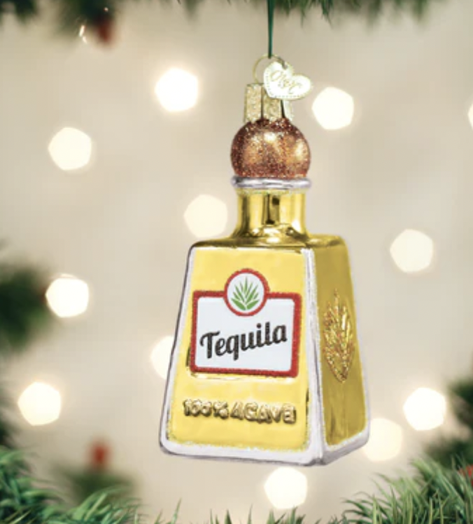 OLD WORLD CHRISTMAS TEQUILA BOTTLE ORNAMENT