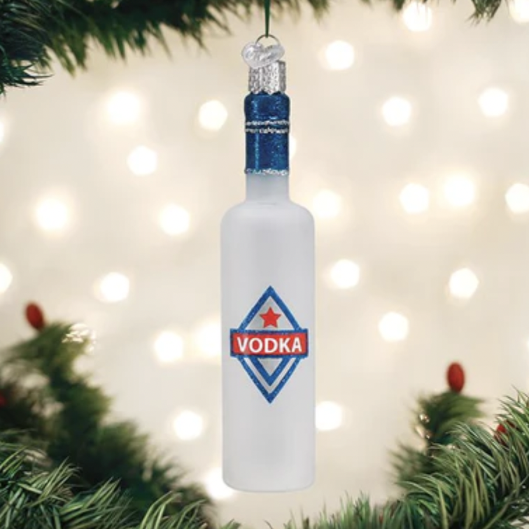 OLD WORLD CHRISTMAS VODKA BOTTLE ORNAMENT