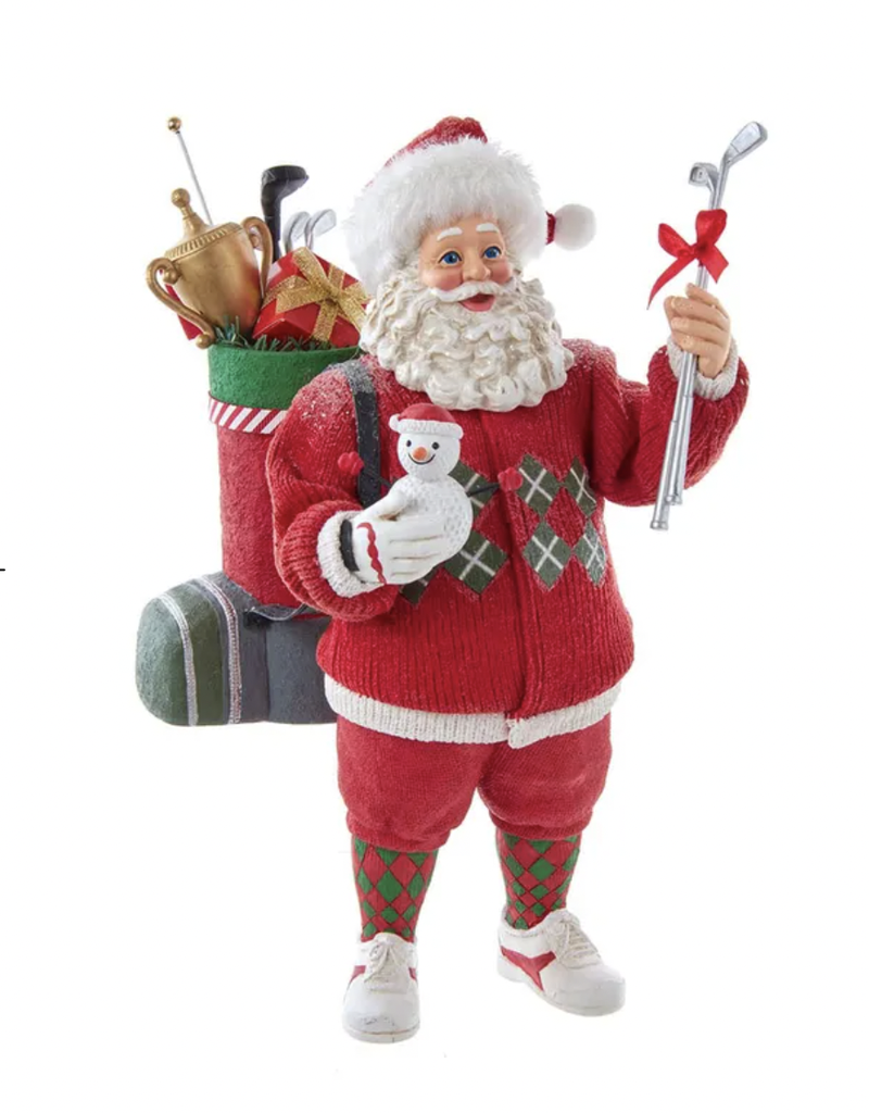 KURT ADLER FABRICHE´ GOLF SANTA