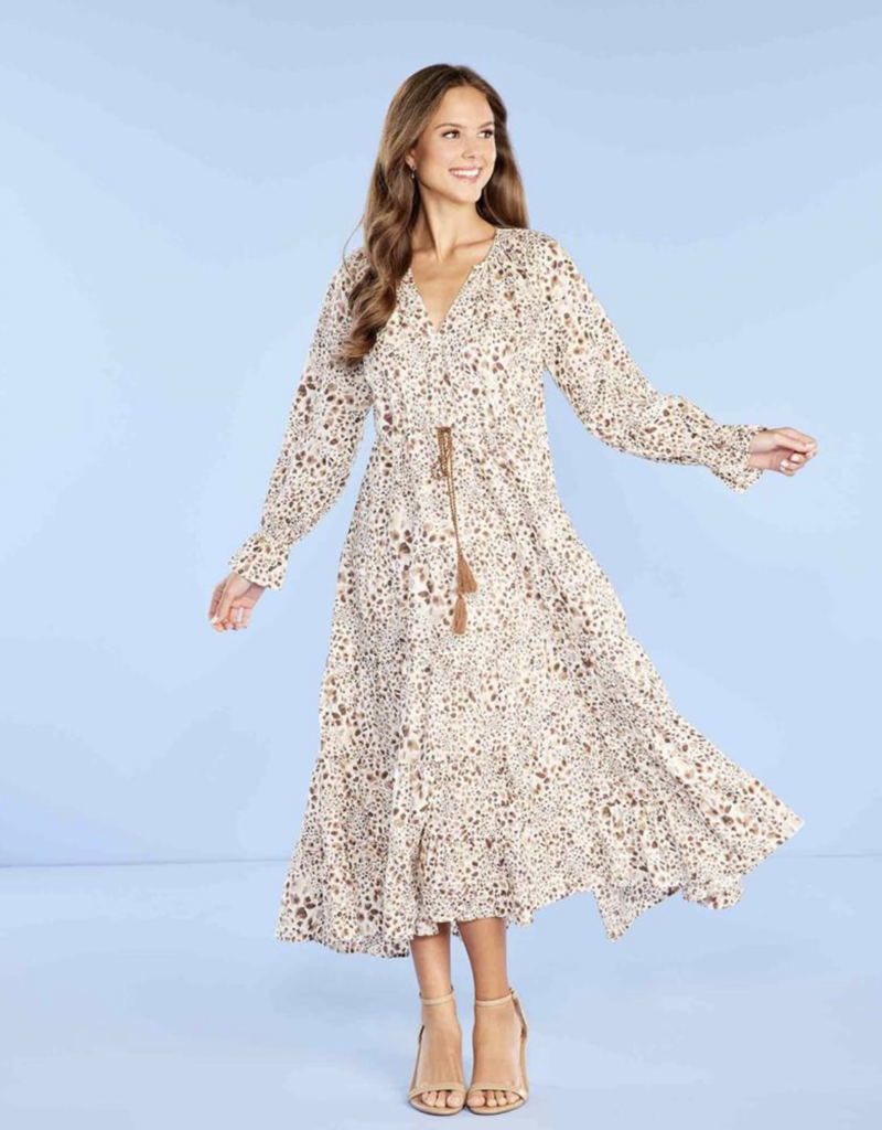 MUD PIE TAN DOLAN MAXI DRESS-SMALL