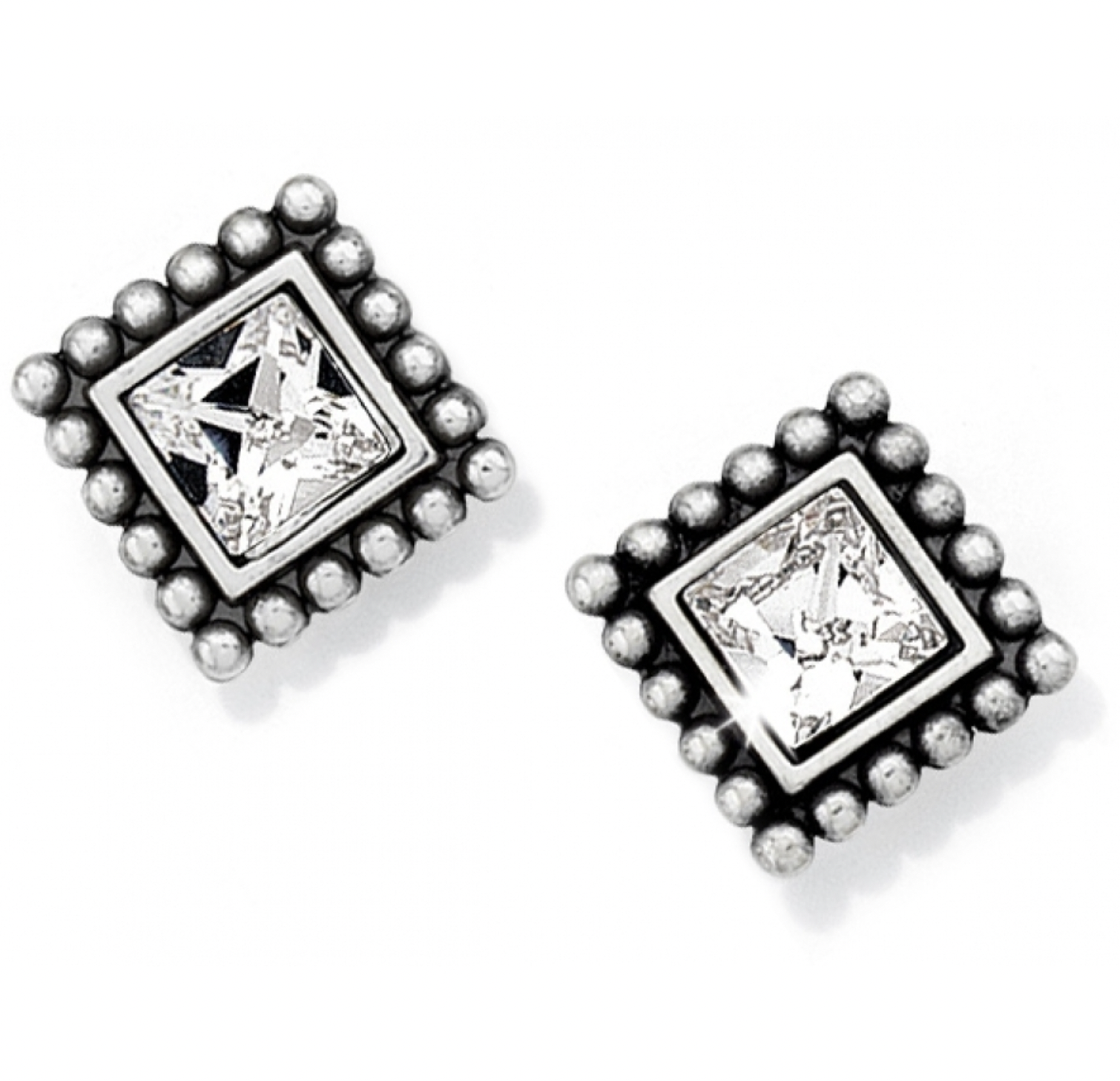 BRIGHTON SPARKLE SQUARE MINI POST EARRINGS