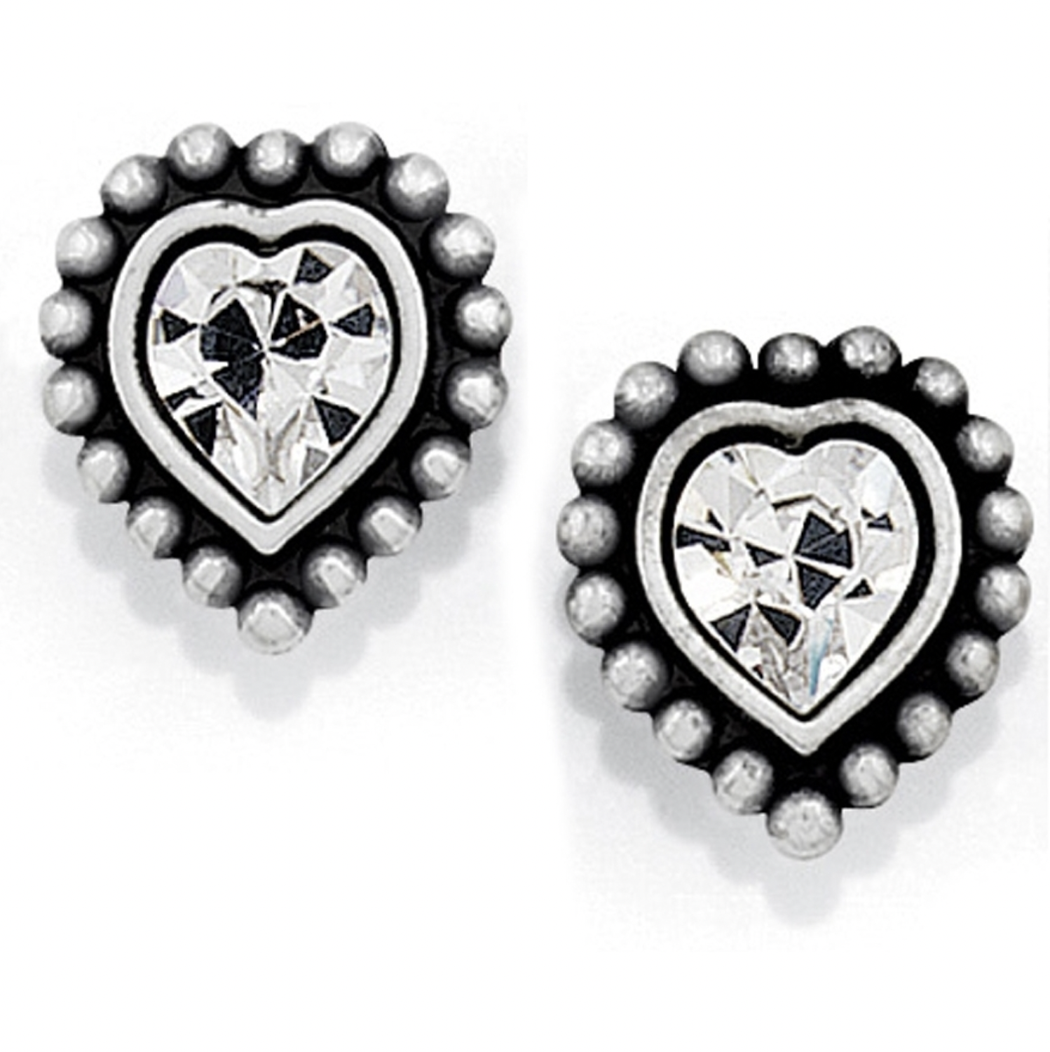 BRIGHTON SHIMMER HEART MINI POST EARRINGS