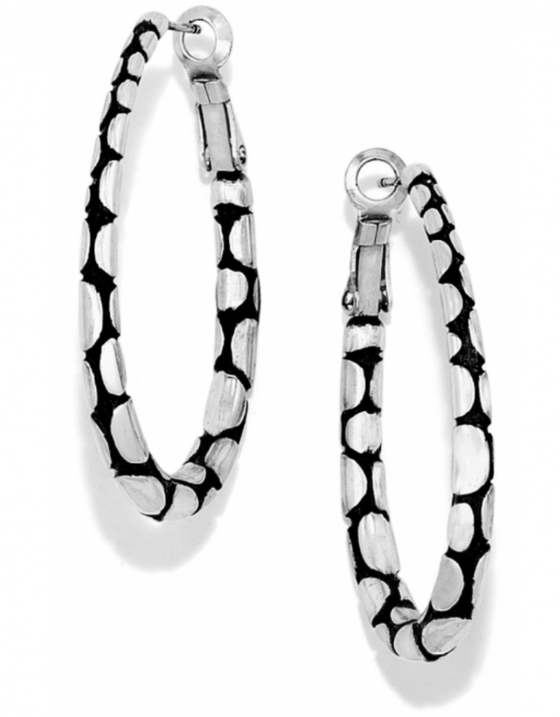 BRIGHTON PEBBLE OVAL HOOP EARRINGS