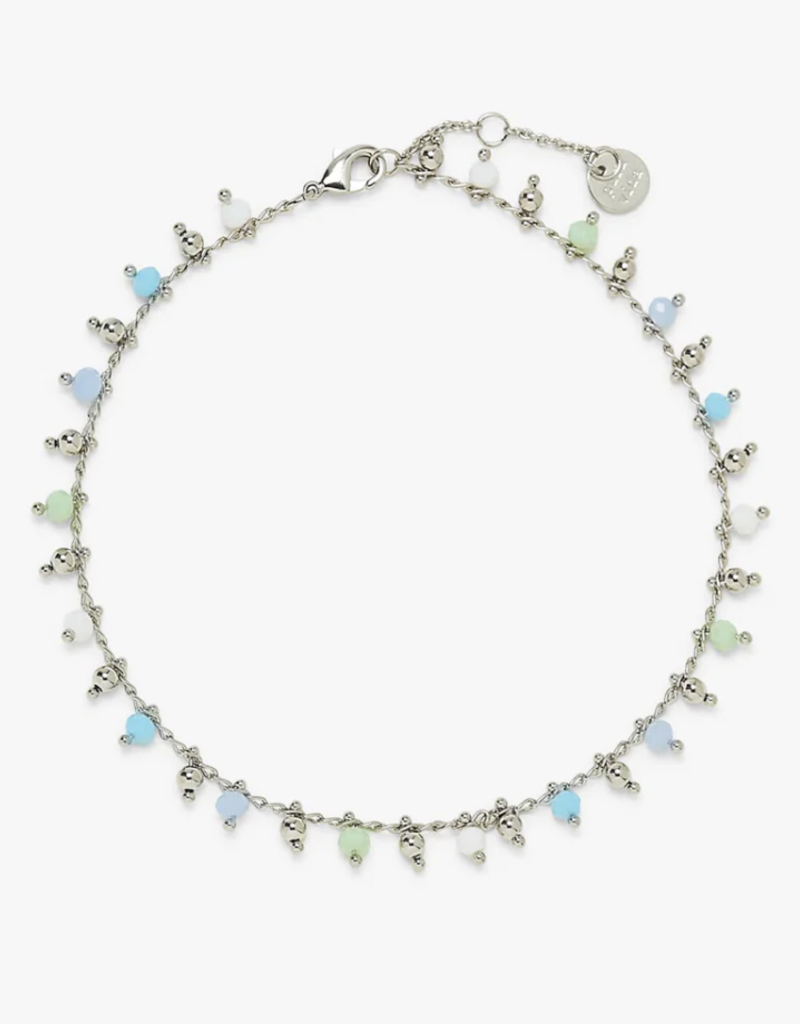 PURAVIDA BLUE SEA HANGING BEAD ANKLET