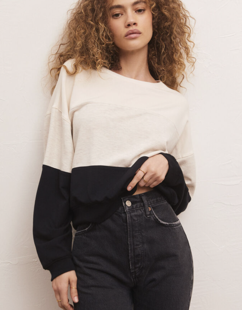 Z SUPPLY COLORBLOCK MODAL SWEATSHIRT