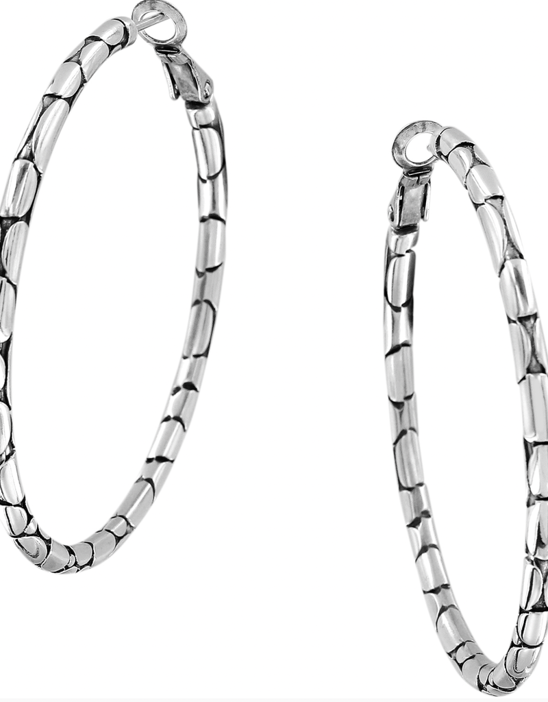 BRIGHTON PEBBLE LARGE HOOP EARRINGS