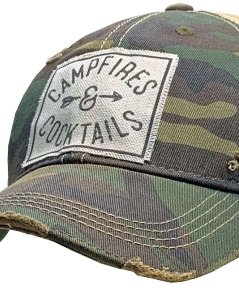CAMPFIRES AND COCKTAILS TRUCKER HAT-