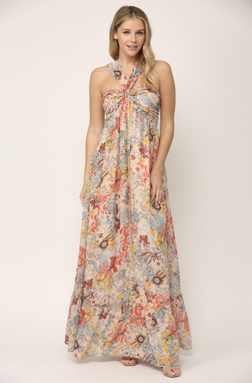 FATE MONTEGO HALTER MAXI DRESS FATE MONTEGO HALTER MAXI DRESS