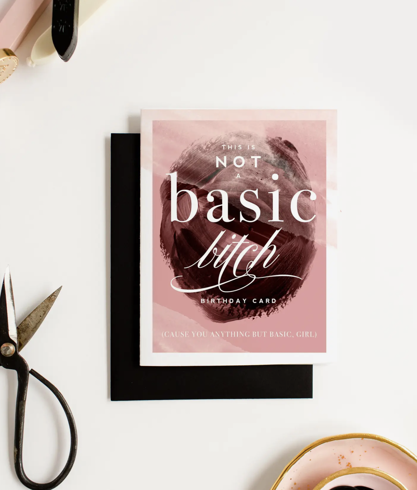 KITTY MEOW NOT A BASIC BIATCH CARD KITTY MEOW NOT A BASIC BIATCH CARD