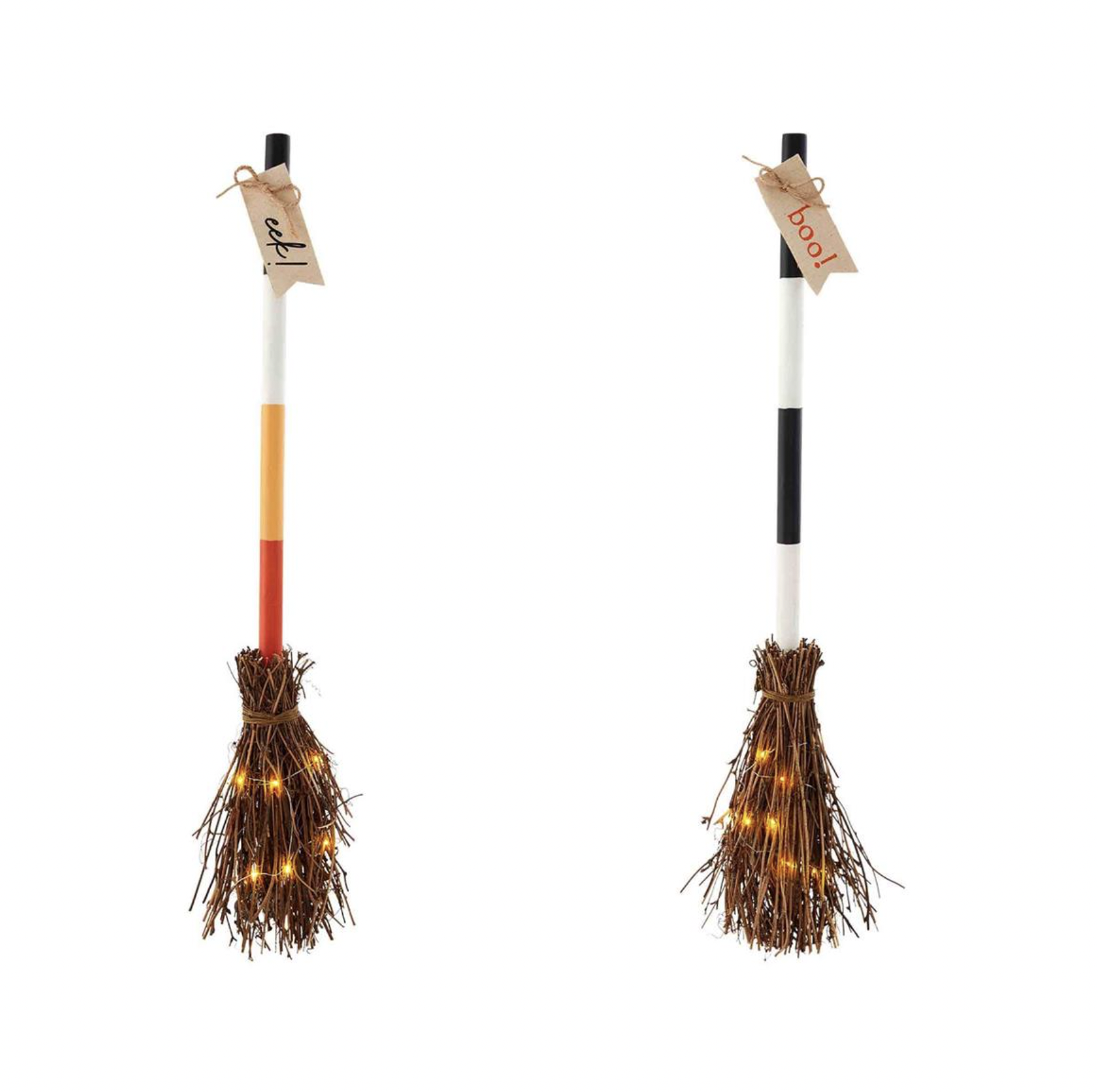 MUD PIE LIGHT UP BROOM DECOR