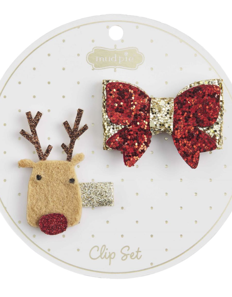 MUD PIE CHRISTMAS HAIR CLIP SETS