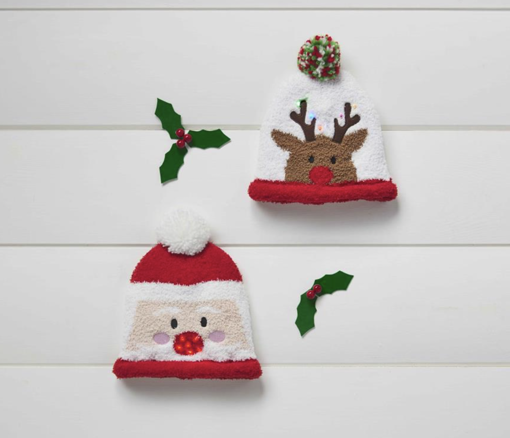 MUD PIE CHRISTMAS LIGHT-UP HATS