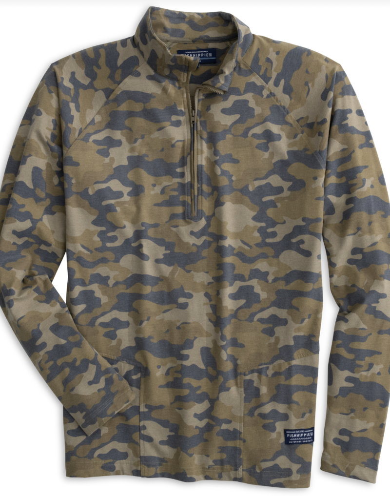 FISH HIPPIE CEDAR ISLAND PULLOVER-OLD SCHOOL CAMO