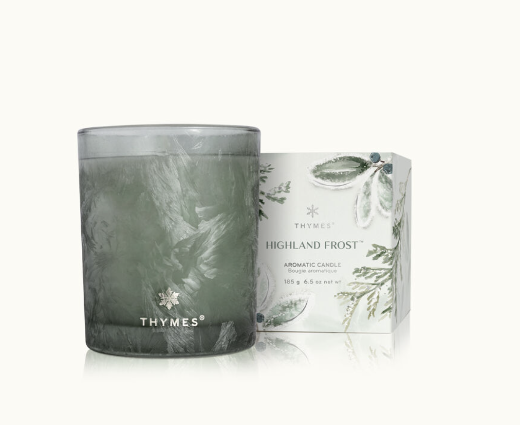 THYMES HIGHLAND FROST BOXED 6.5 OZ CANDLE