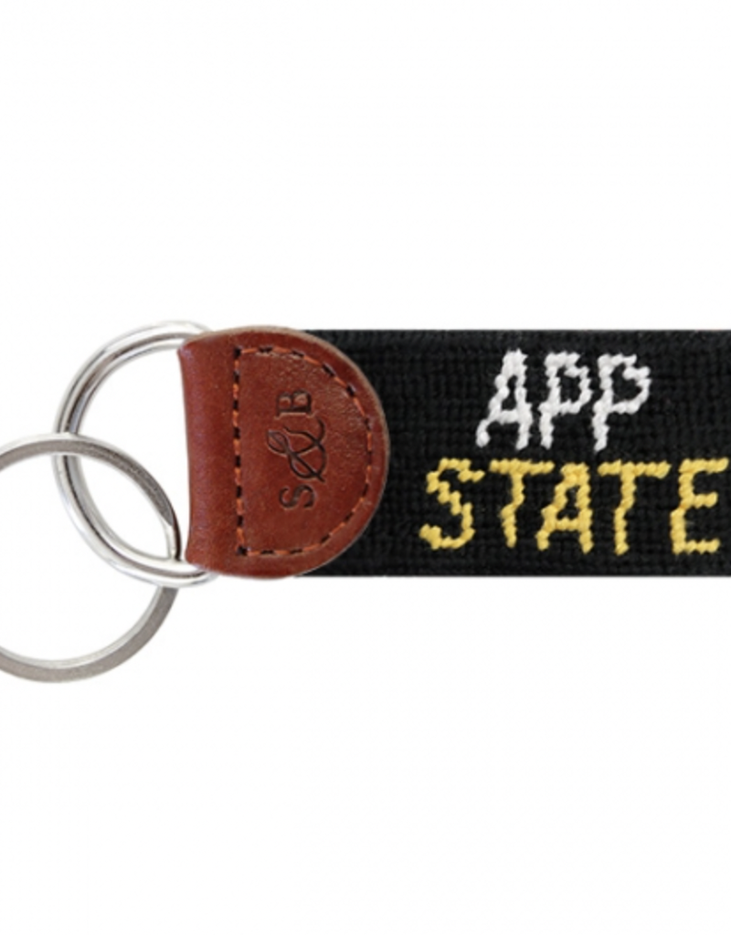 SMATHERS & BRANSON APP STATE NEEDLEPOINT KEY FOB