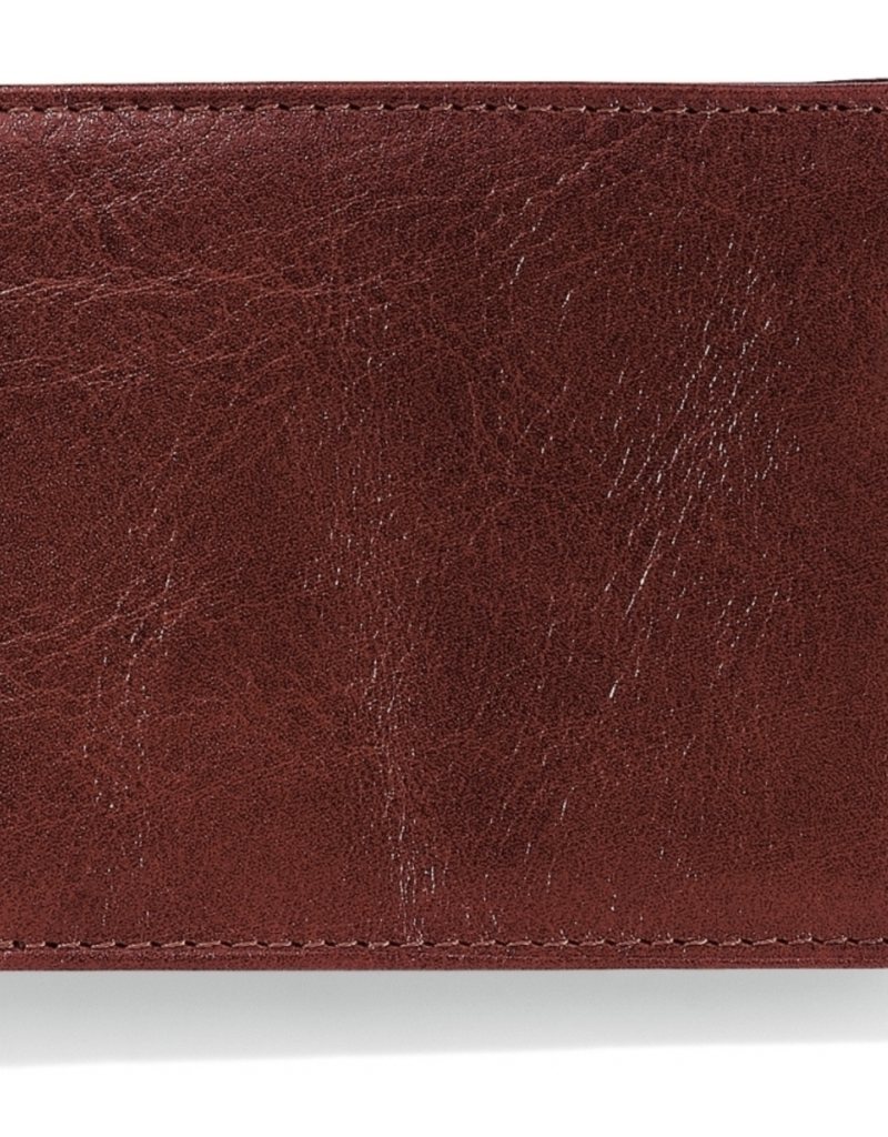 BRIGHTON CARNEGIE PASSCASE WALLET-BROWN