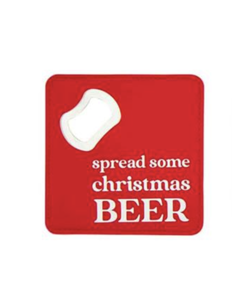 MUD PIE CHRISTMAS BOTTLE OPENER COASTERS