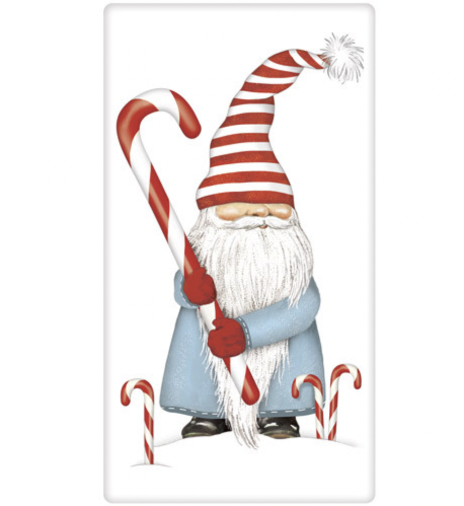 CANDY CANE GNOME BAGGED TOWEL