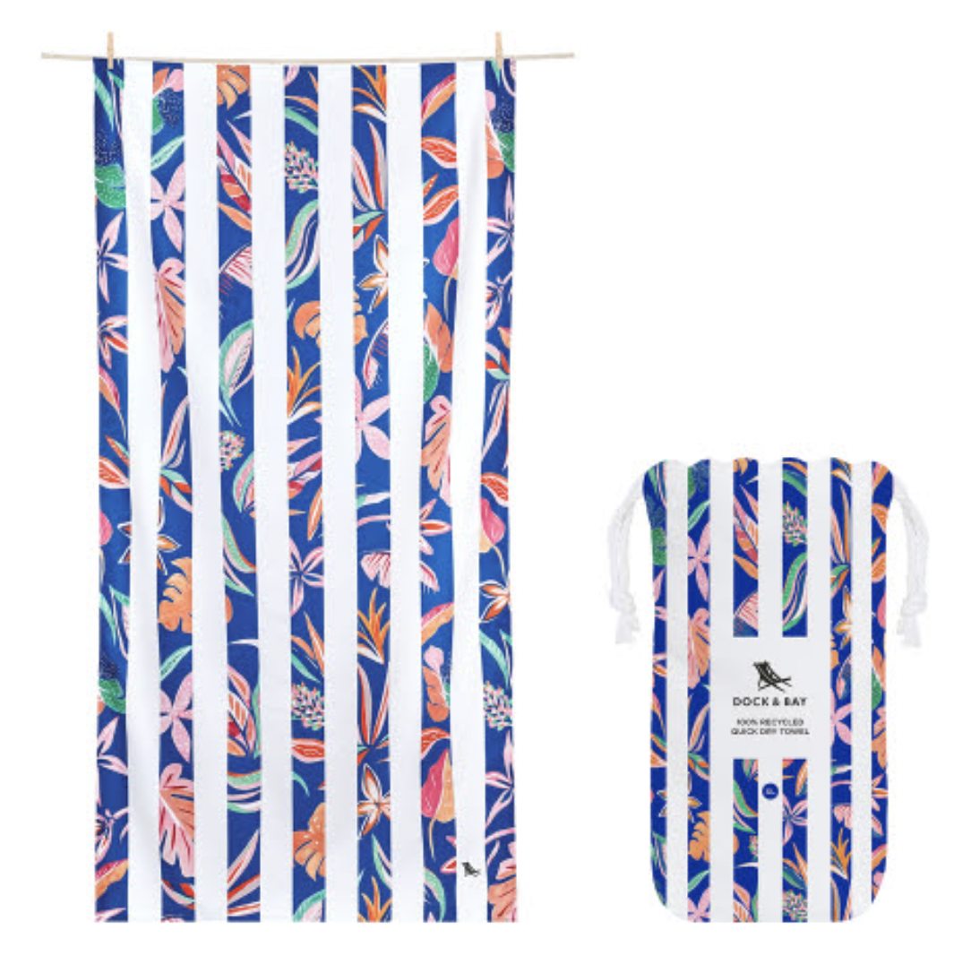 DOCK & BAY EXTRA LARGE QUICK DRY TOWEL FLOWER POWER 79"X35" DOCK & BAY EXTRA LARGE QUICK DRY TOWEL FLOWER POWER 79"X35"
