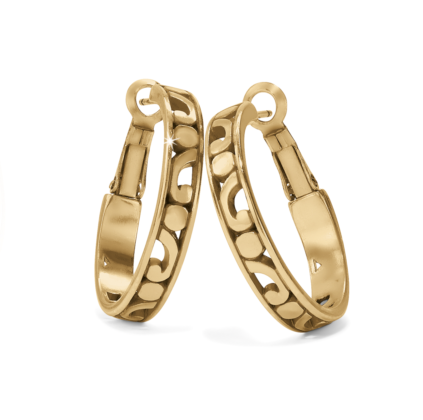 BRIGHTON CONTEMPO GOLD SMALL HOOP EARRINGS