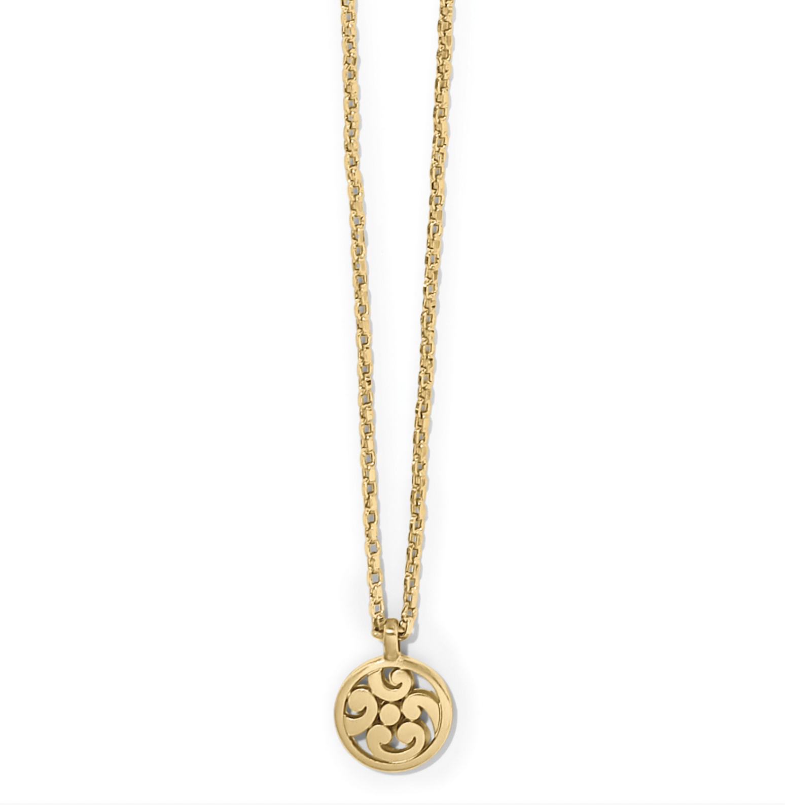 BRIGHTON CONTEMPO GOLD MEDALLION PETITE NECKLACE BRIGHTON CONTEMPO GOLD MEDALLION PETITE NECKLACE