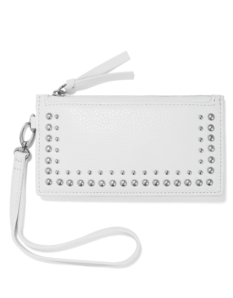 BRIGHTON PRETTY TOUGH WHITE CARD POUCH-STORE CLOSEOUT ITEM
