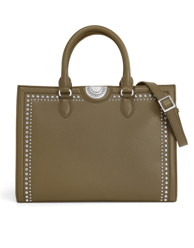 BRIGHTON PRETTY TOUGH JAXON TOTE-OLIVE-STORE CLOSEOUT ITEM