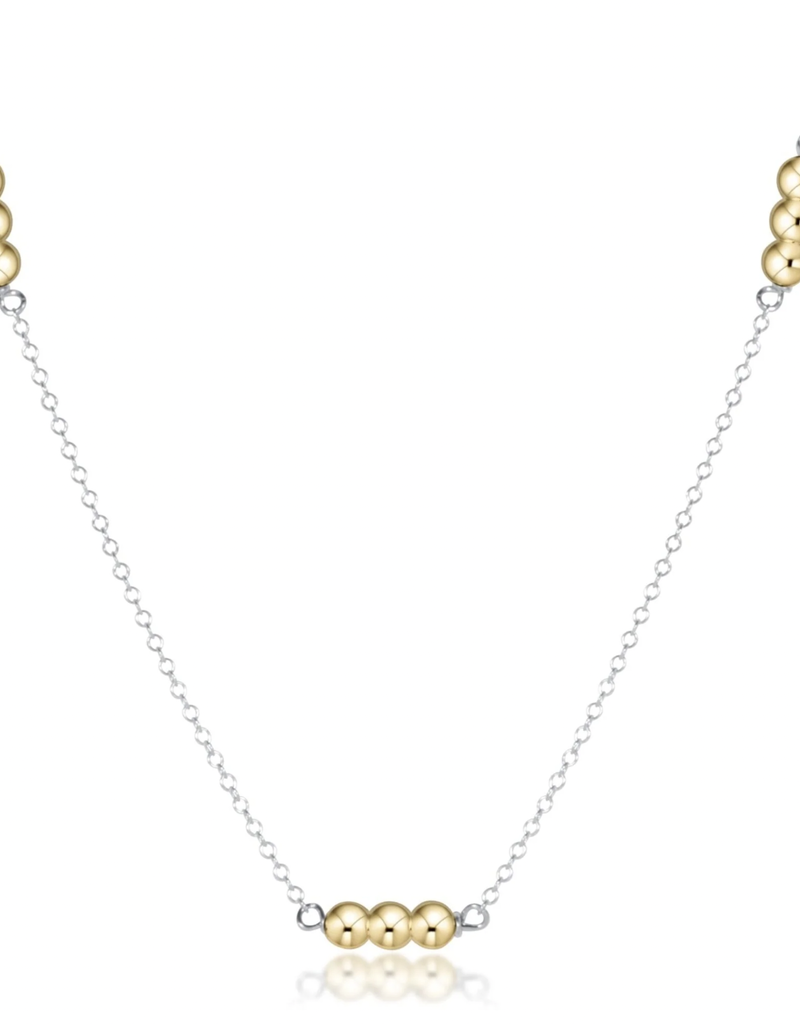 ENEWTON 17" CHOKER JOY SIMPLICITY CHAIN STERLING MIXED METAL - 3MM GOLD
