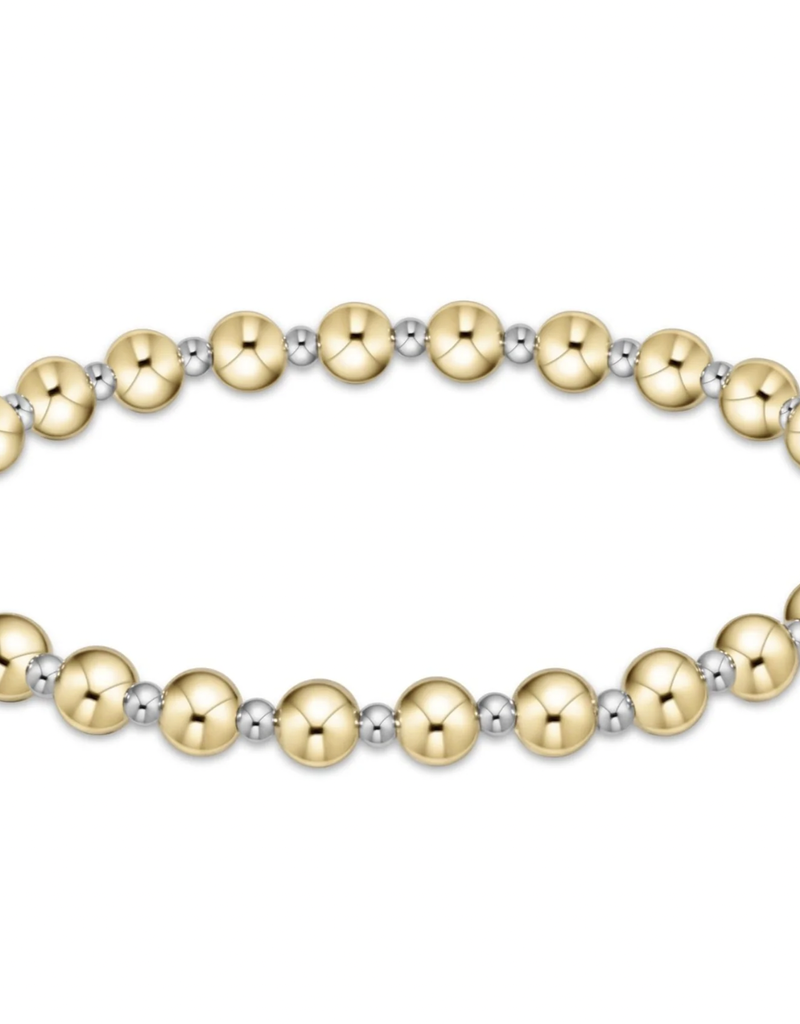 ENEWTON Classic Grateful Pattern 5mm Bead Bracelet - Mixed Metal