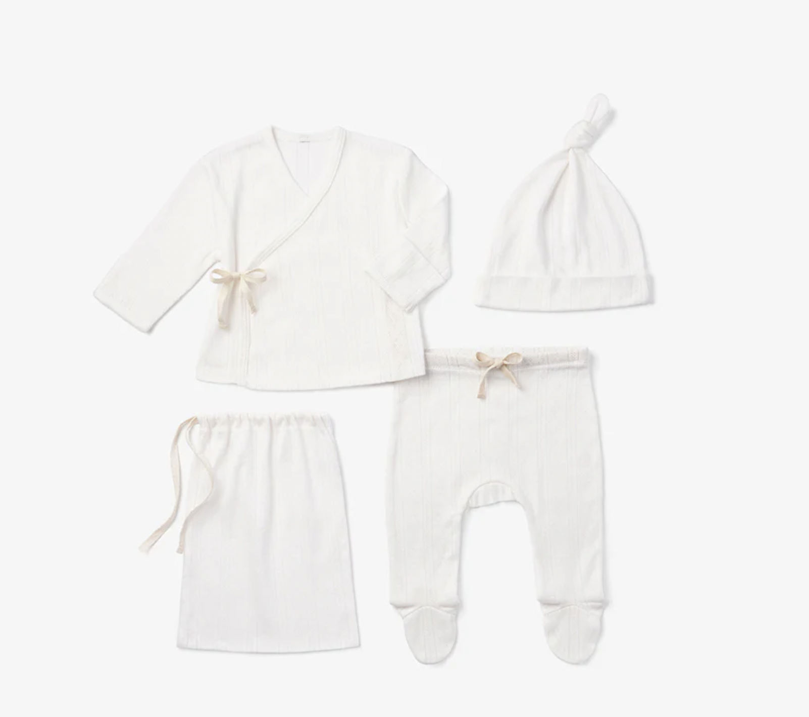 ELEGANT BABY WHITE POINTELLE LAYETTE GIFT SET