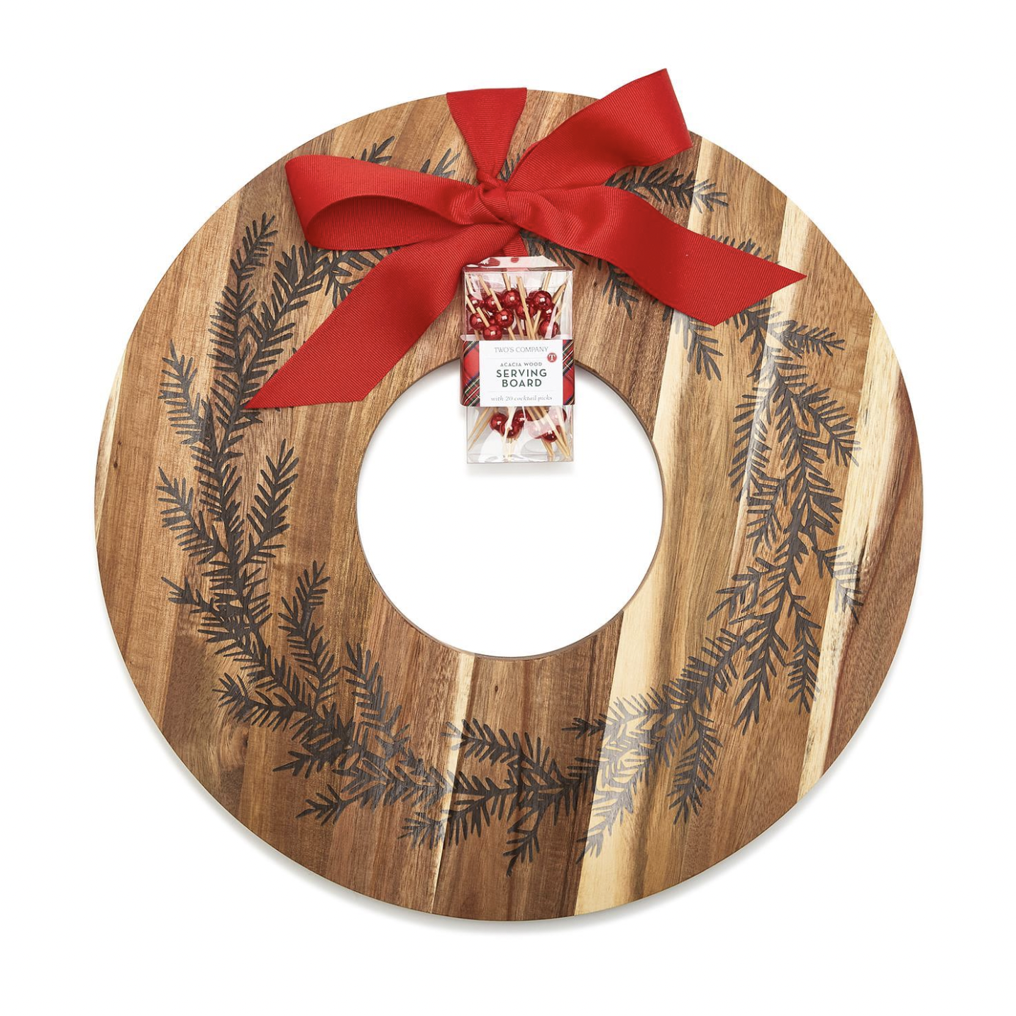 TWO'S COMPANY HOLIDAY WREATH CHARCUTERIE/DESSERT BOARD
