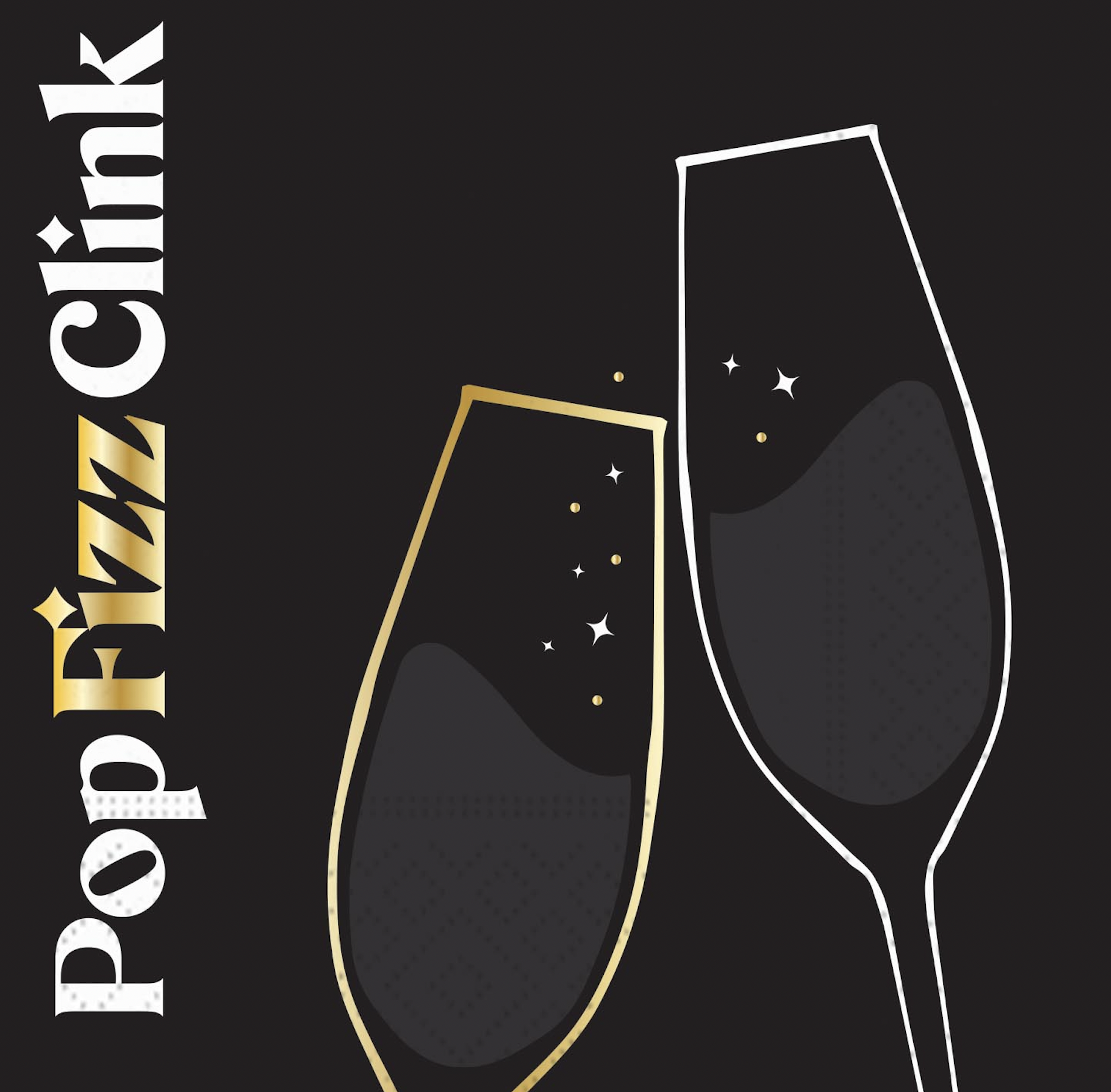 POP FIZZ CLINK BEVERAGE NAPKIN