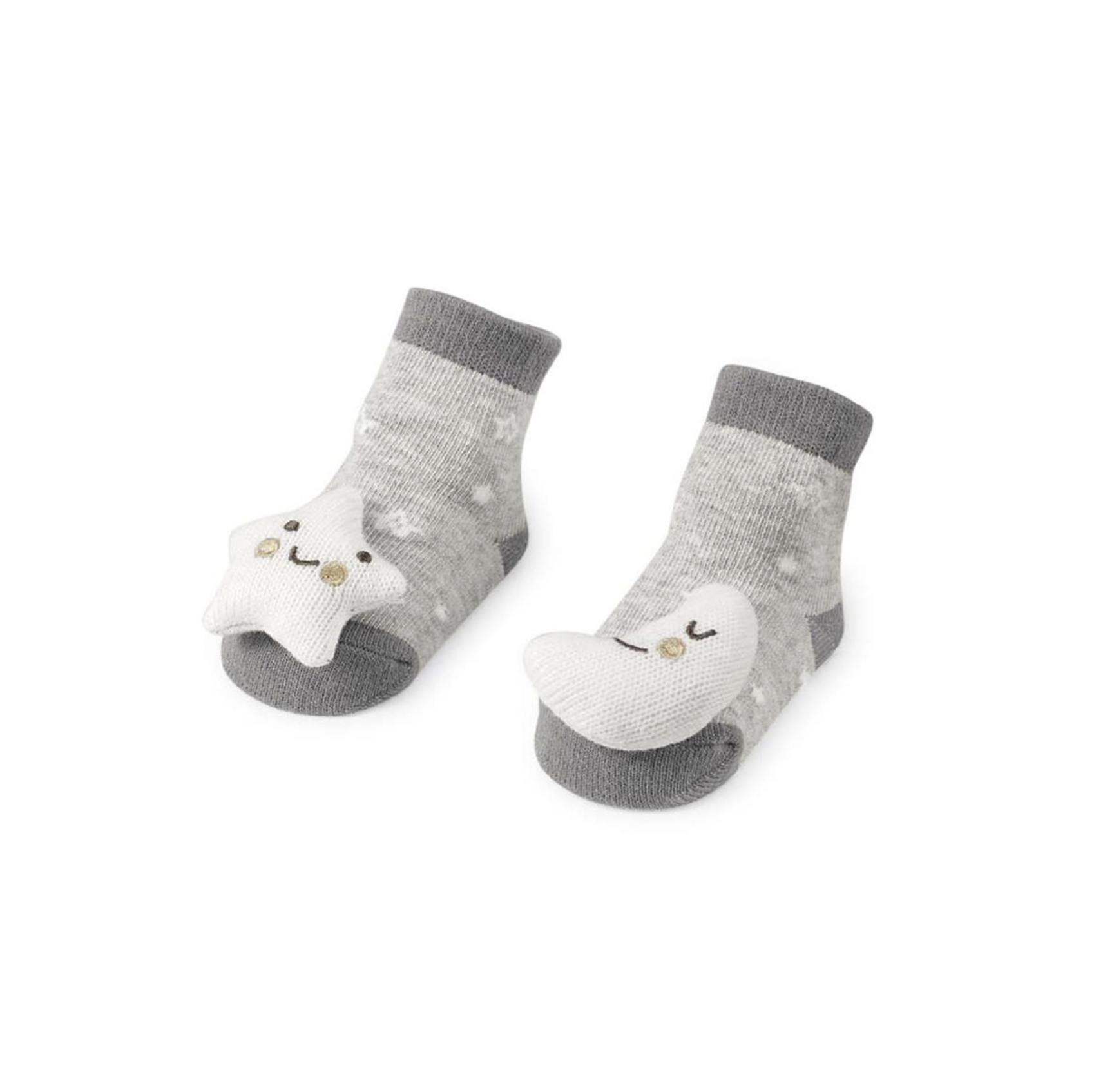 MUD PIE MOON & STAR RATTLE TOE SOCKS