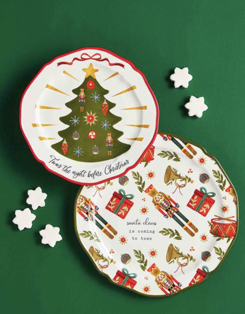 MUD PIE CHRISTMAS PATTERN PLATTER SET