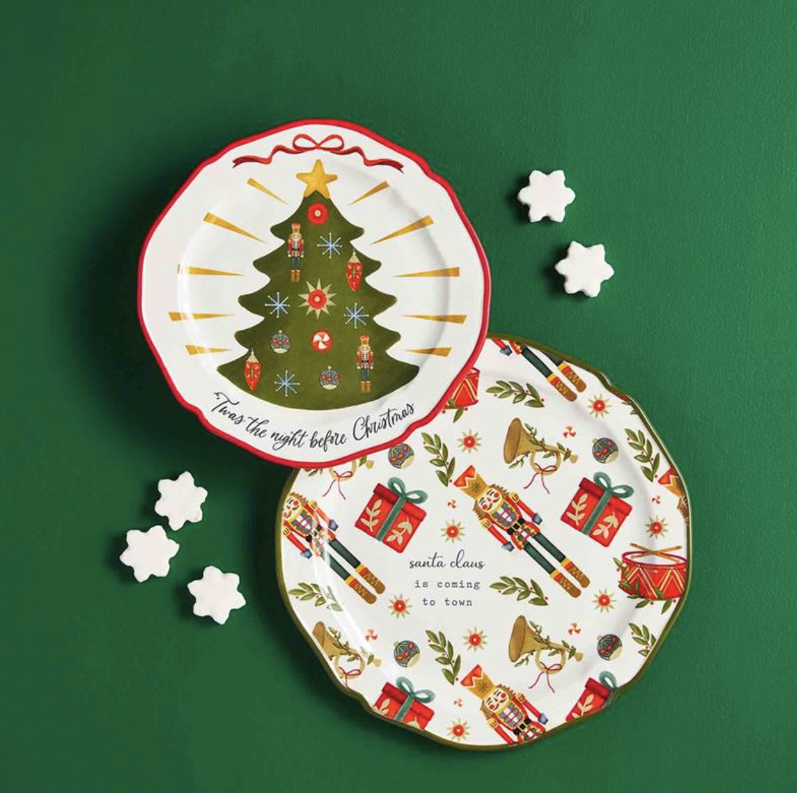 MUD PIE CHRISTMAS PATTERN PLATTER SET MUD PIE CHRISTMAS PATTERN PLATTER SET