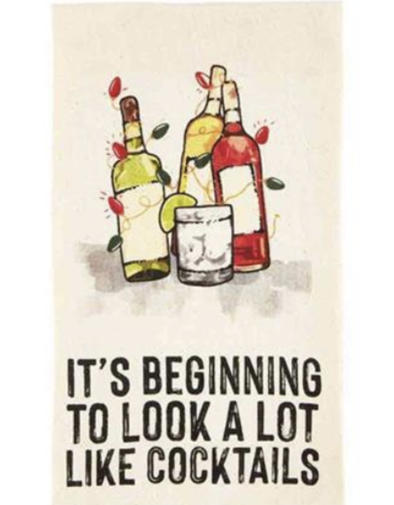 MUD PIE CHRISTMAS DRINKING TOWELS