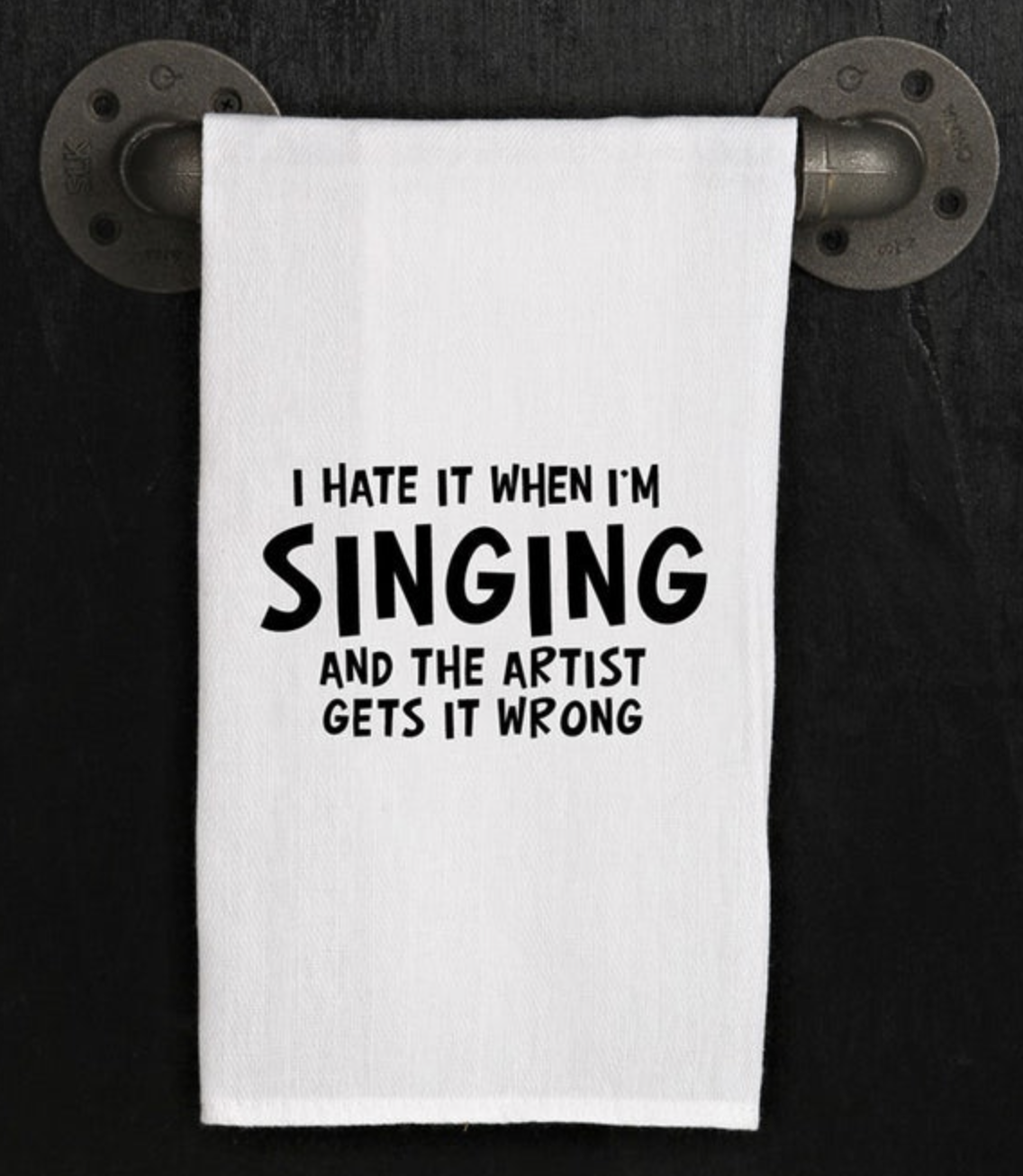 SECOND NATURE BY HAND HATE IT WHEN I'M SINGING TOWEL