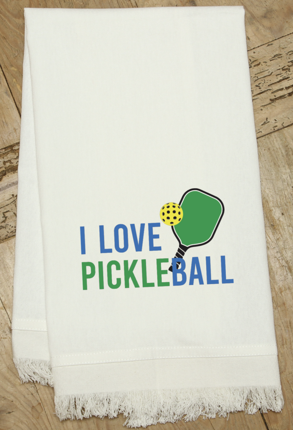 SECOND NATURE BY HAND I LOVE PICKLEBALL TOWEL SECOND NATURE BY HAND I LOVE PICKLEBALL TOWEL