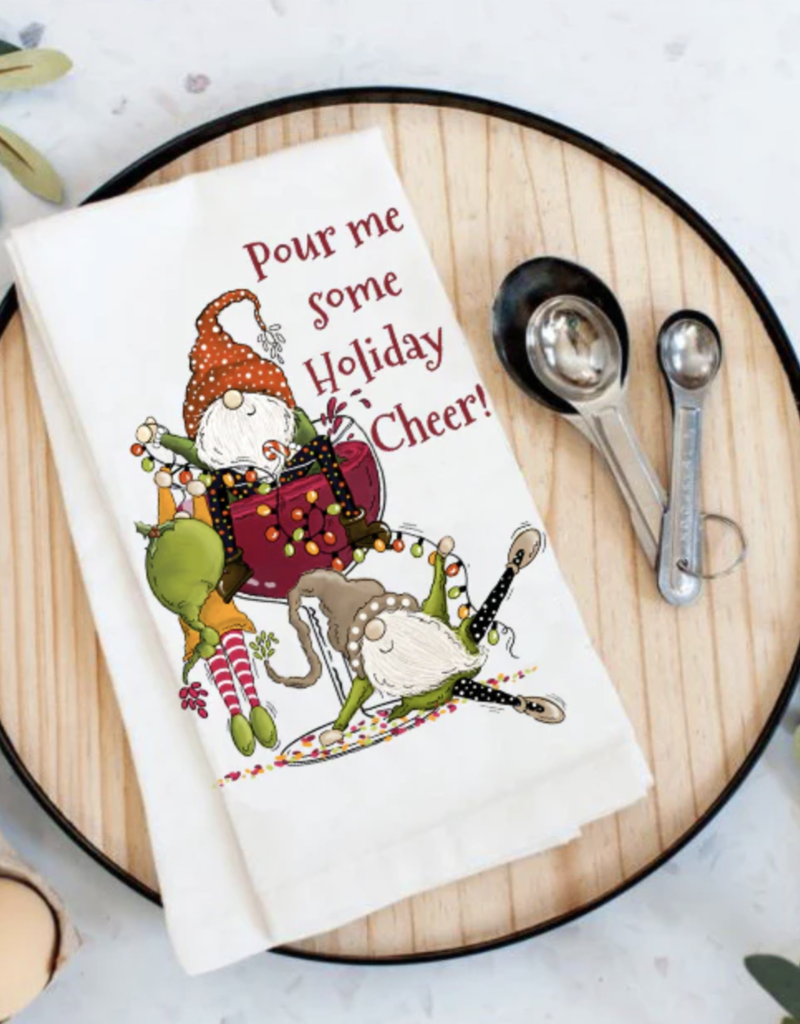 AVERY LANE GIFTS CHRISTMAS POUR HOLIDAY CHEER COTTON TOWEL