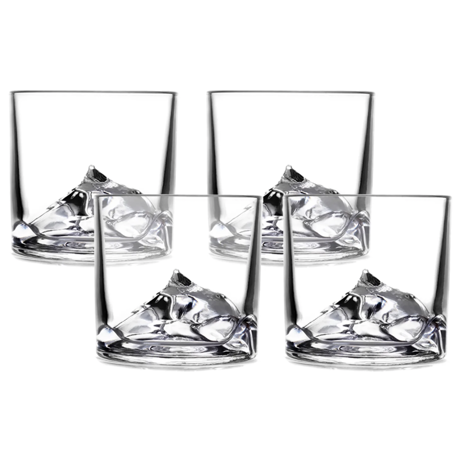 Set-4 LIITON Grand Canyon 10oz Crystal Whisky Rocks Glass Old Fashioned  Tumbler