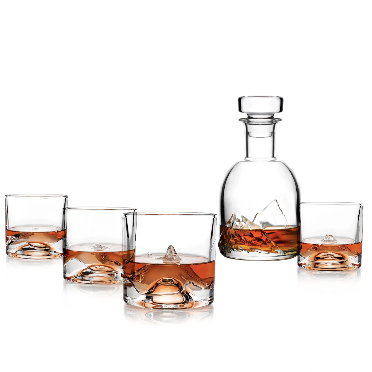 LIITON THE PEAKS CRYSTAL WHISKEY DECANTER SET