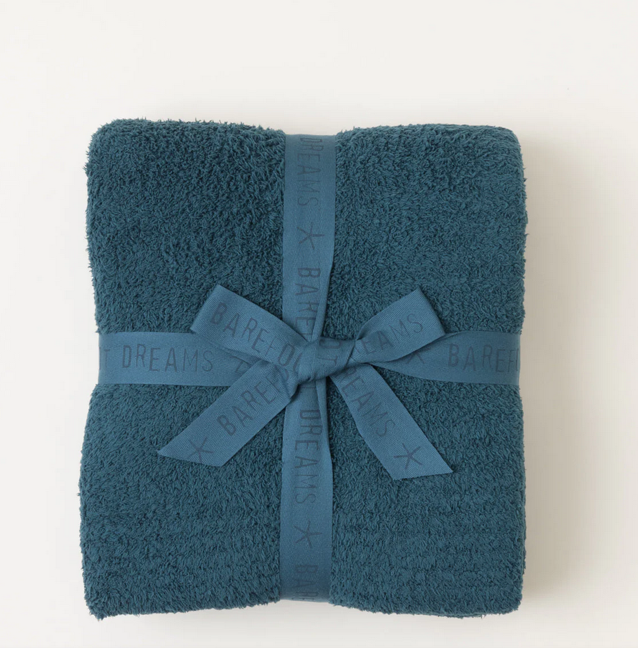 BAREFOOT DREAMS COZYCHIC THROW-MIDNIGHT TEAL