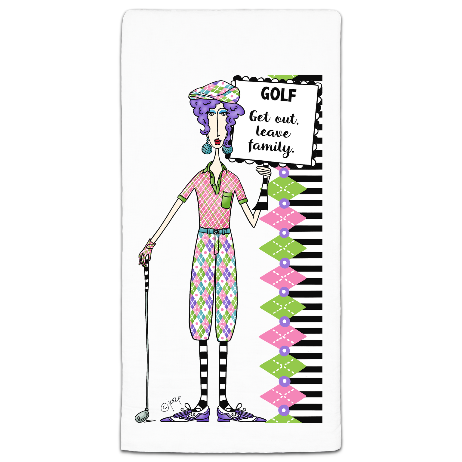 CJ BELLA CO GOLF TOWEL