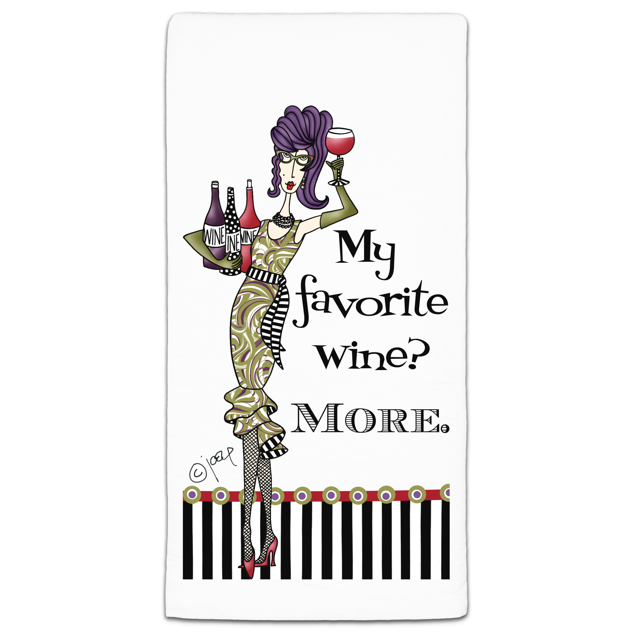 CJ BELLA CO MY FAVORITE WINE TOWEL CJ BELLA CO MY FAVORITE WINE TOWEL
