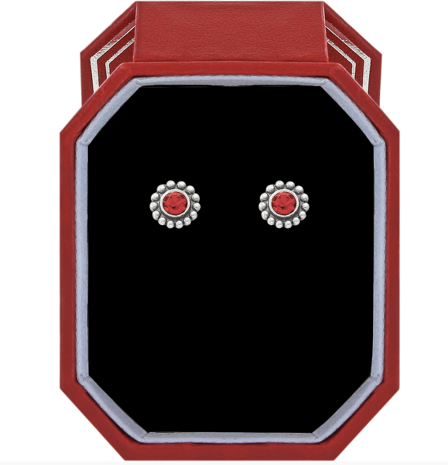 BRIGHTON Twinkle Garnet Mini Post Earrings Gift Box