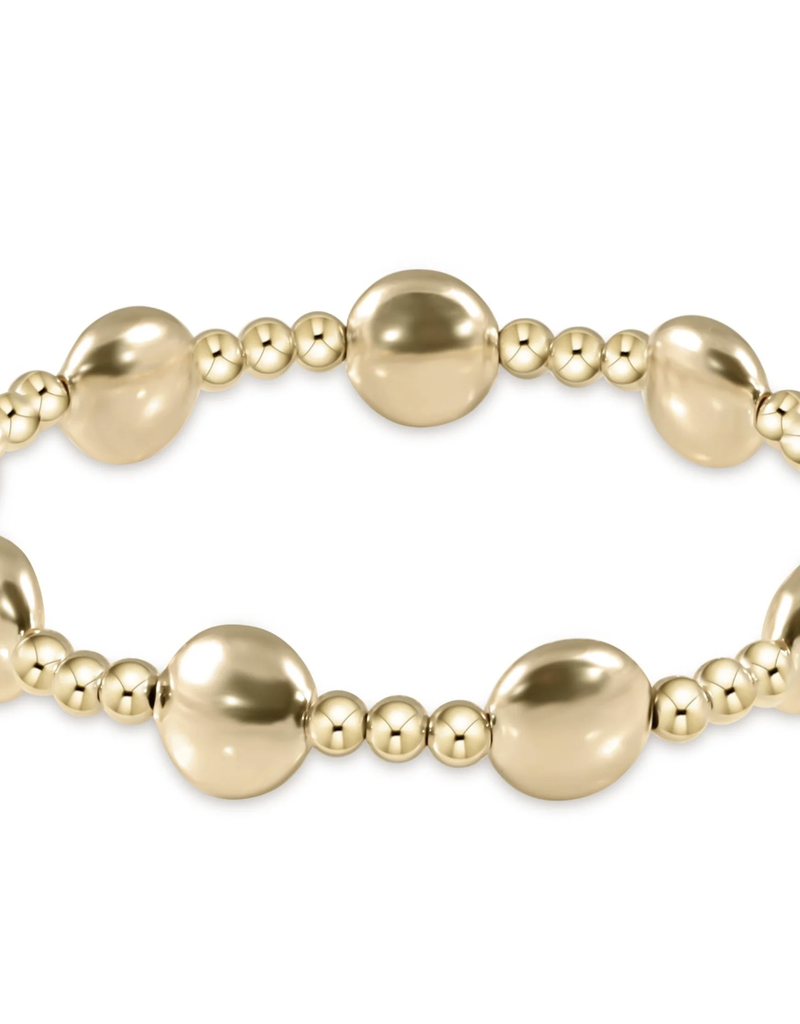 ENEWTON HONESTY GOLD SINCERITY PATTERN 10MM BEAD BRACELET