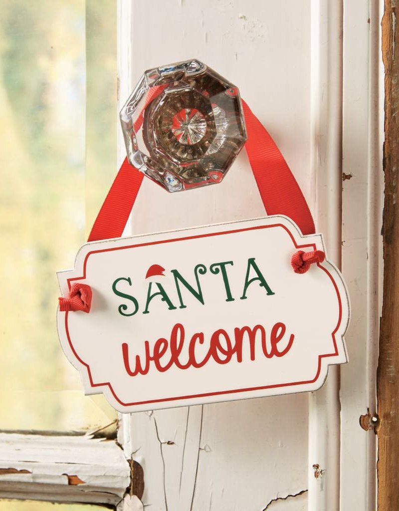 MUD PIE WELCOME CHRISTMAS DOOR HANGER